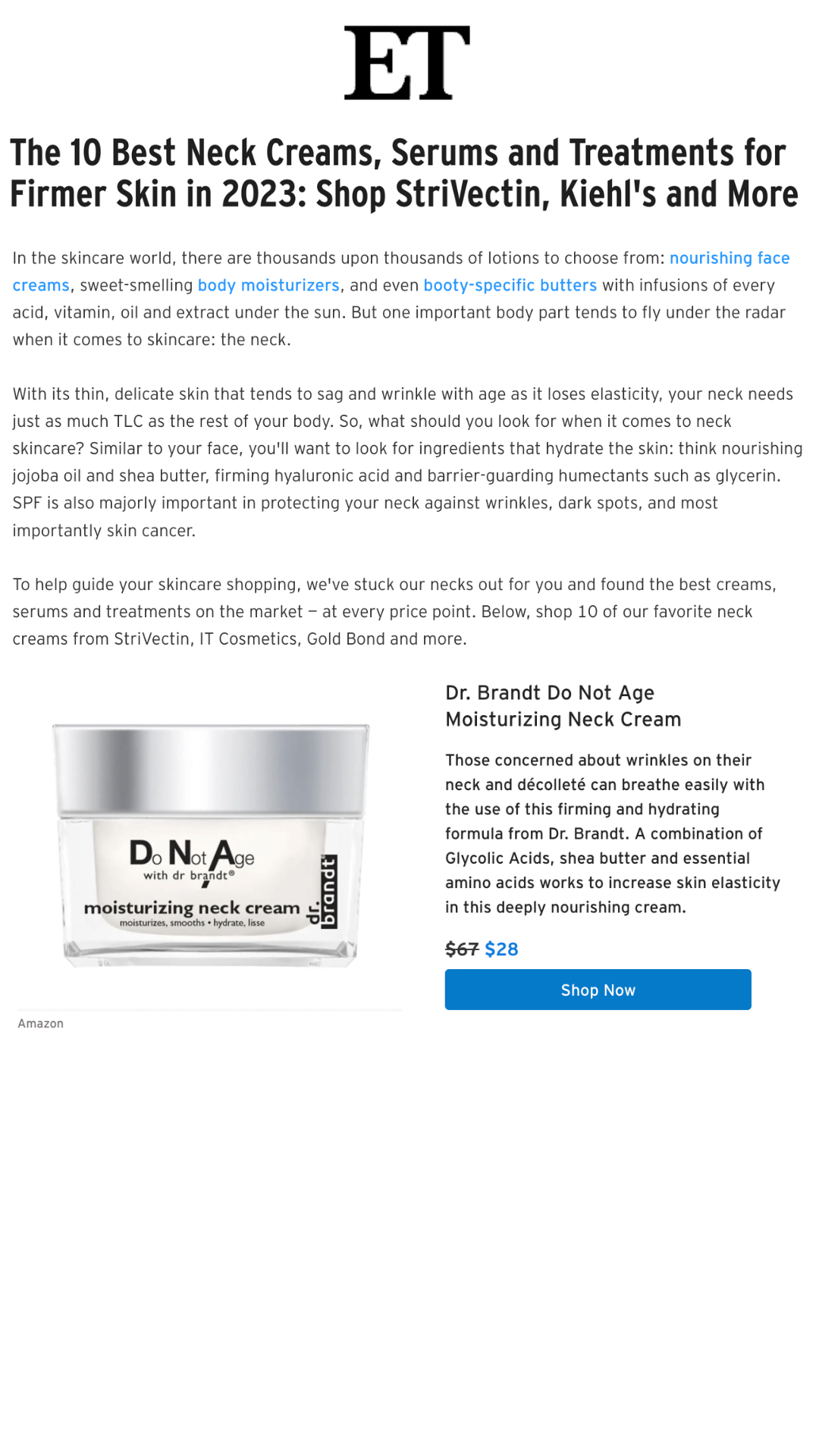 The 10 Best Neck Creams, Serums and Treatments for Firmer Skin in 2023 in ET