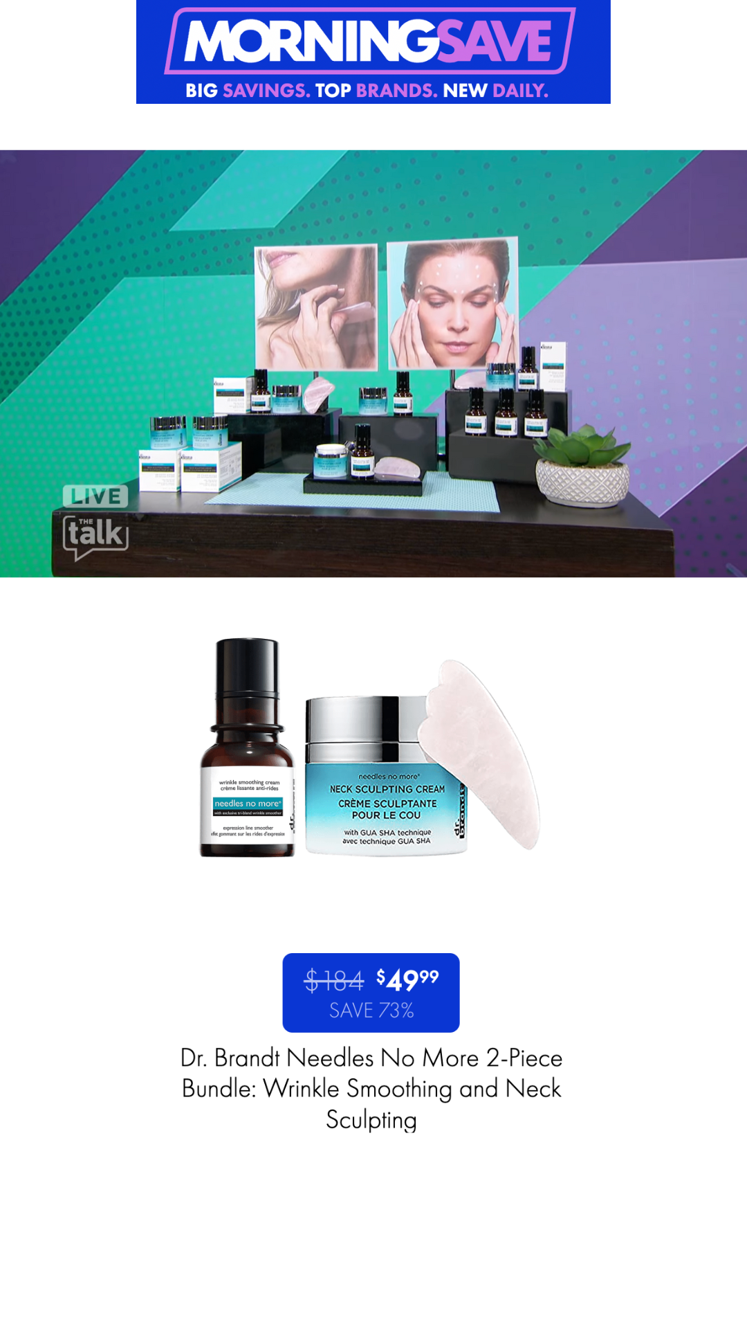 Dr. Brandt Needles No More 2-Piece Bundle in The Talk - Morning Save