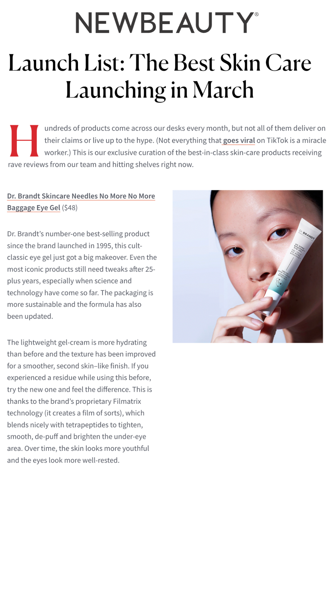 The Best Skin Care Launching in March in NewBeauty