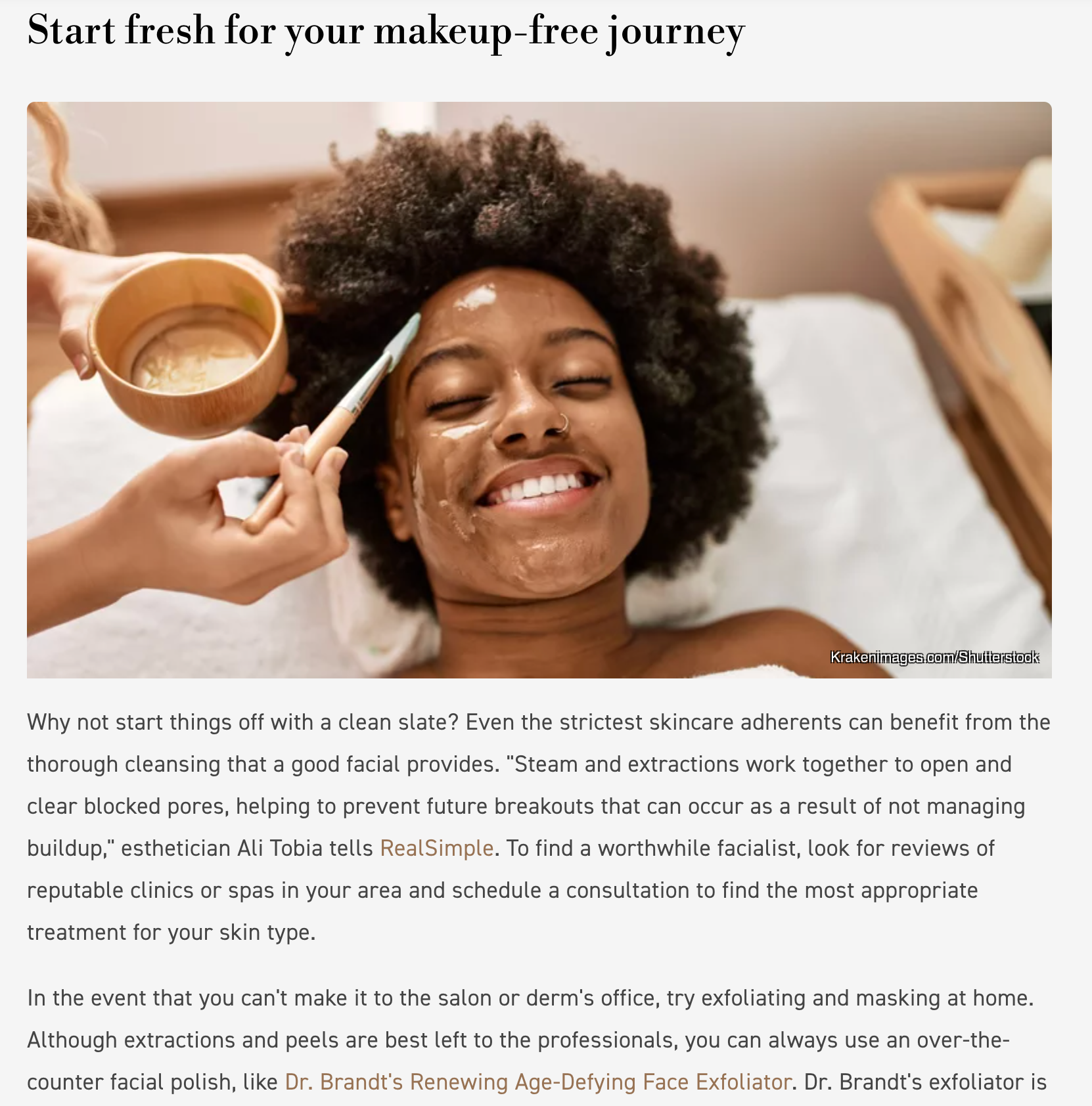 Start fresh for your makeup-free journey in Glam