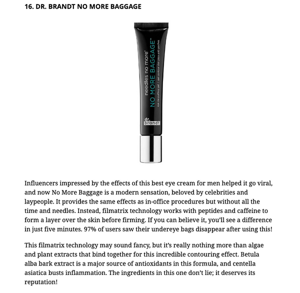 24 Best Eye Creams for Men in 2023 in Miami Herald Dr. Brandt Skincare