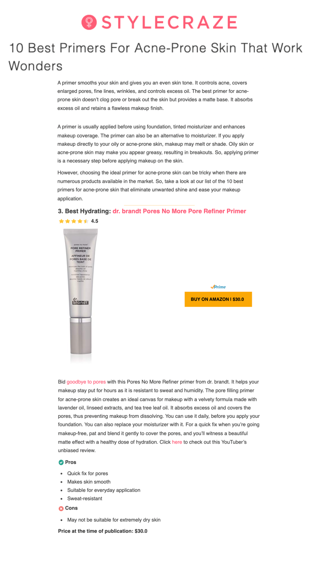 10 Best Primers For AcneProne Skin That Work Wonders in StyleCraze