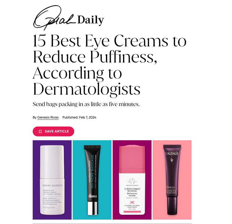 15 Best Eye Creams to Reduce Puffiness, According to Dermatologists